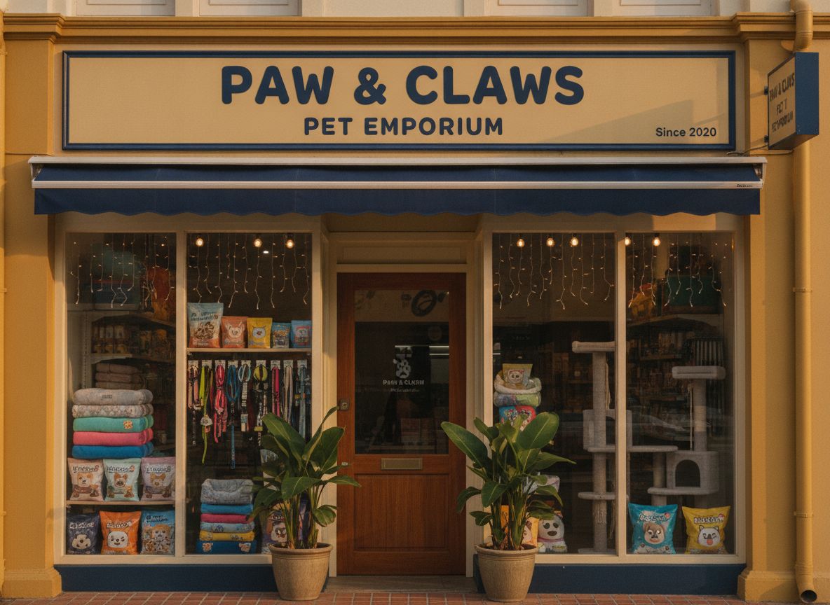 Wagging Tails Pet Co. storefront in a charming Singapore shophouse neighborhood
